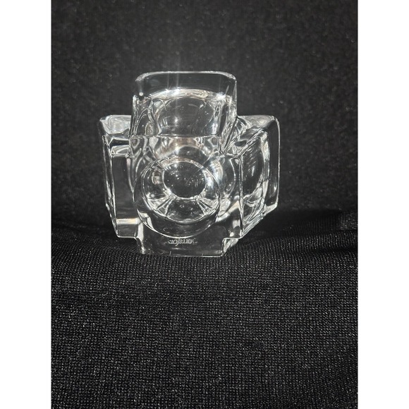 Art Deco Orrefors Crystal Tea Light Votive Candle Holder Sweden Signed & Sticker - Picture 5 of 9